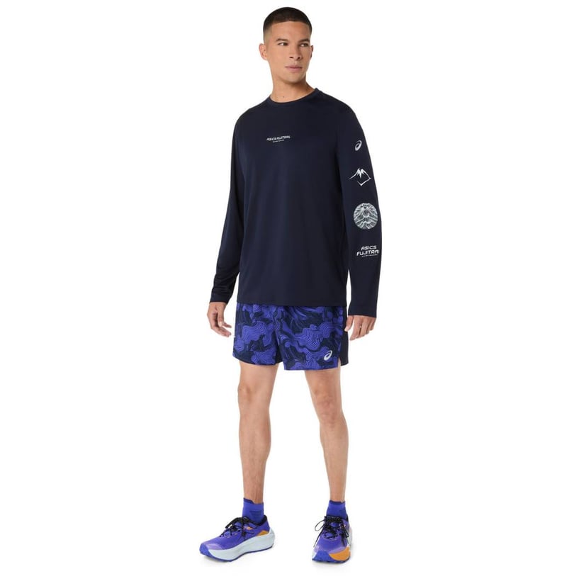 ASICS Fujitrail Shorts Blau Schwarz