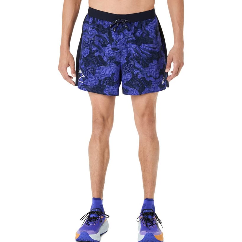 Short Asics Fujitrail Azul e Preto