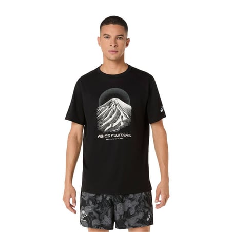 Camiseta Asics Fujitrail Manga Corta Negro Blanco