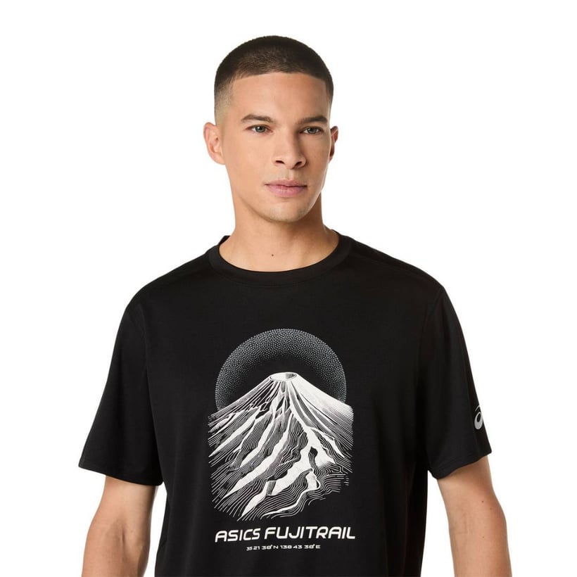 Camiseta Asics Fujitrail Manga Corta Negro Blanco