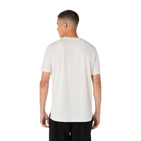 Asics Fujitrail Kurzarm-T-Shirt Weiß Blau