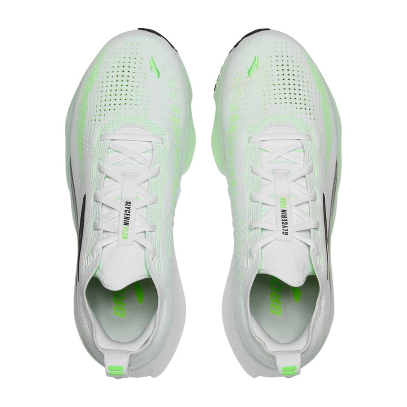 Brooks Glycerin Flex Turnschuhe Weiß Grün SS26