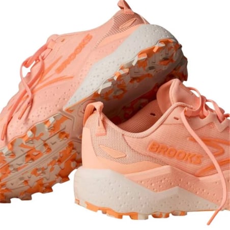 Brooks Caldera 8 Schoenen Oranje Wit SS26 Dames