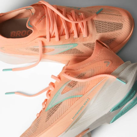 Brooks Hyperion Max 3 Orange Weiß SS26 Damen-Sneaker