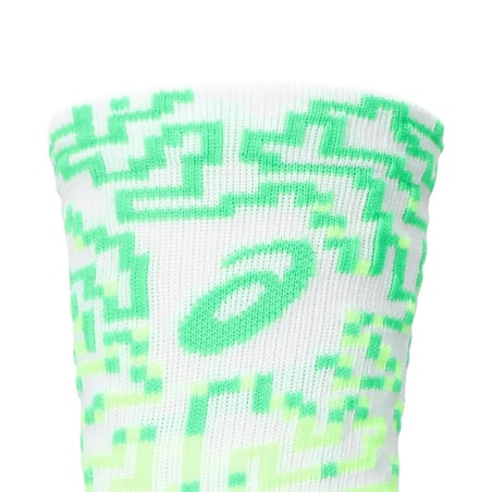 Asics Performance Run Crew Socken in Weiß und Grün