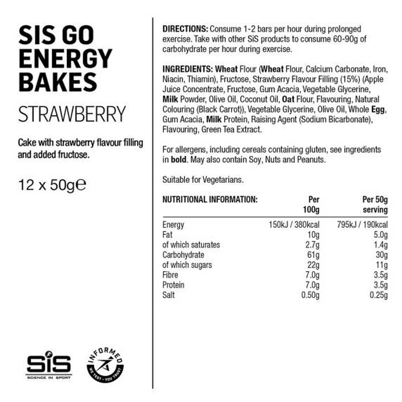 Barre SIS Go Energy Bake Fraise 50g