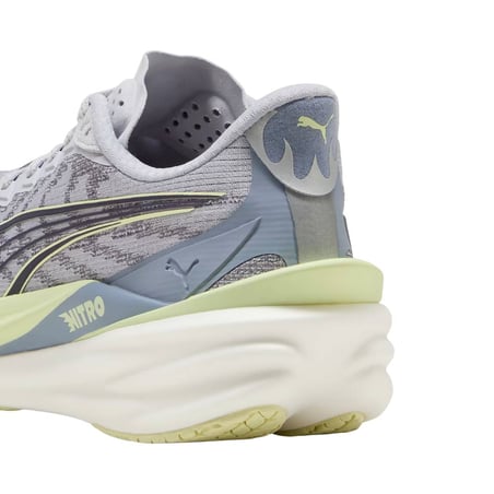 Zapatillas Puma Deviate NITRO 4 Gris Amarillo SS26 Mujer