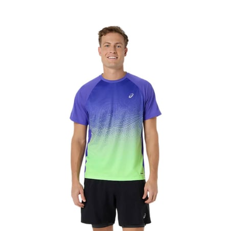 Maglia Asics Road Fade manica corta viola verde
