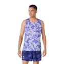 Asics Fujitrail Singlet ärmelloses Shirt Lila Weiß