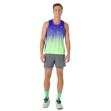 Bezrękawnik Asics Road Fade niebiesko-zielony