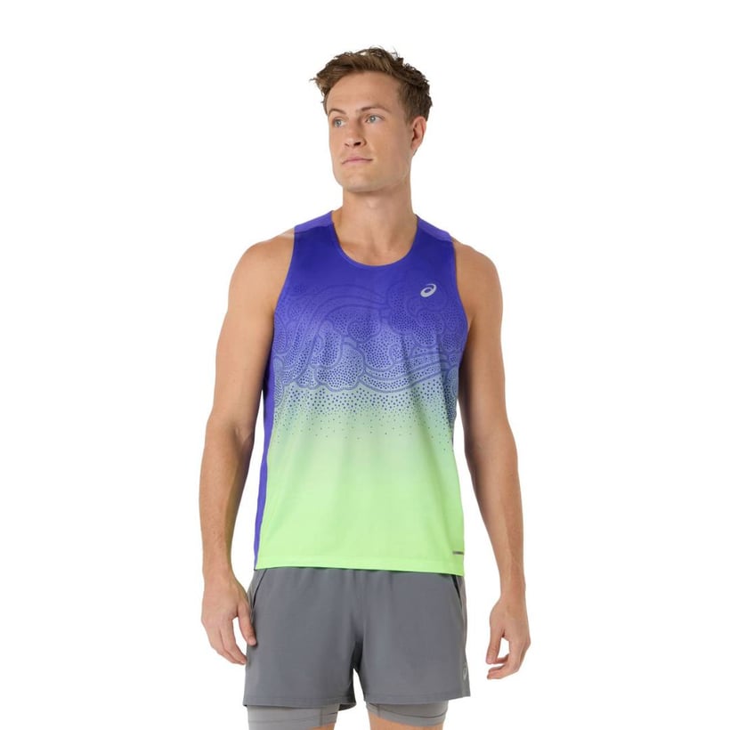 Bezrękawnik Asics Road Fade niebiesko-zielony