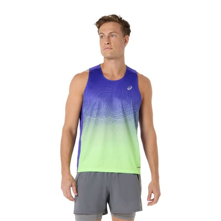 Asics Road Fade Sleeveless Shirt Blue Green