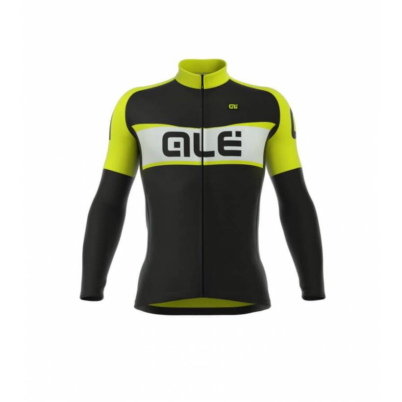 Maillot Alé Excel Weddell Noir Jaune Fluo