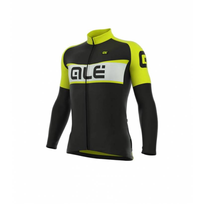 Alé Excel Weddell Jersey Black Yellow Fluo