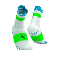 Meias Compressport Pro Racing v4.0 Run High Branco Verde