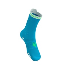 Meias Compressport Pro Racing V4.0 Trail Azul Verde 2