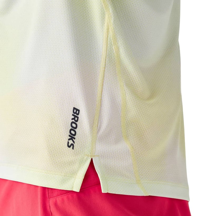 Brooks Dash Sleeveless Shirt Yellow White