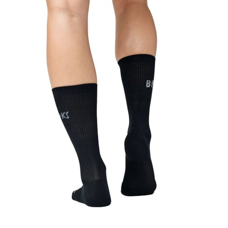 Calzini Brooks Run‑In Crew 3 Pack Nero Bianco