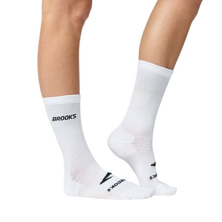 Chaussettes Brooks Run‑In Crew Pack de 3 Blanc Noir