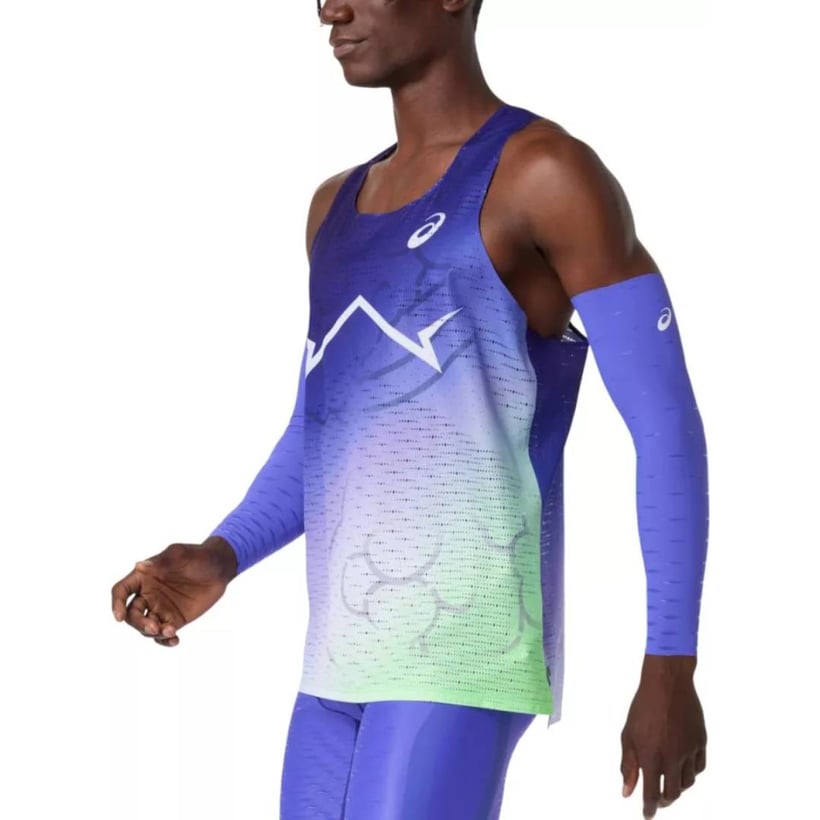 Camiseta Asics Metaspeed Sem Mangas Roxo Branco