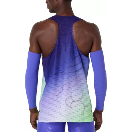 Maglia Asics Metaspeed senza maniche viola bianco