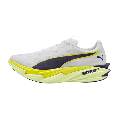 Zapatillas Puma Deviate NITRO Elite 4 Blanco Amarillo SS26