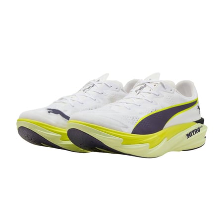 Ténis Puma Deviate NITRO Elite 4 Branco Amarelo SS26