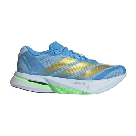 Tênis Adidas Adizero Boston 13 Azul Amarelo SS26 Feminino