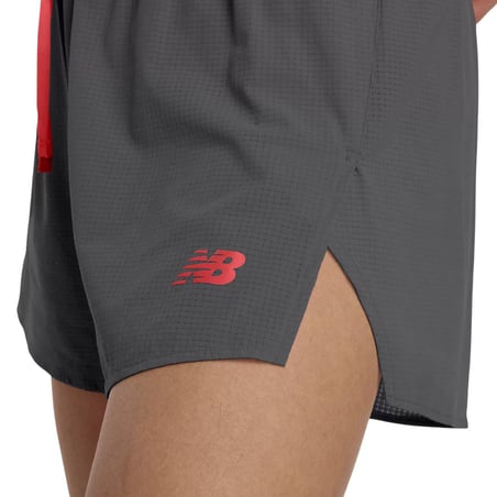 Pantalón Corto New Balance RC Ultra Light Split Short 3" Gris Rojo