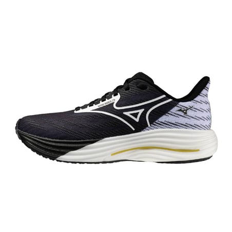 Tênis Mizuno Wave Rider 29 Preto Branco SS26 Unissex