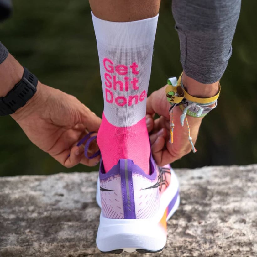 Sporcks Get Shit Done Socks Pink White