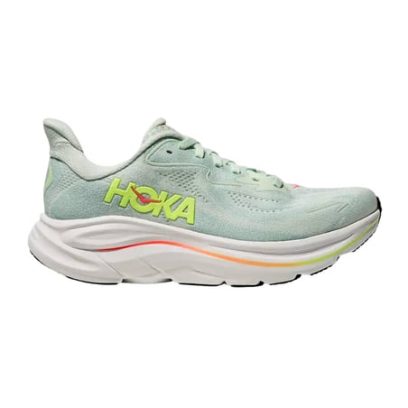 Scarpe Hoka Clifton 10 Grigio Verde SS26 Donna