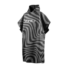 Poncho Zone3 Microfibra Preto Cinza