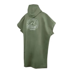 Poncho Zone3 Microfibra Verde Blanco 2