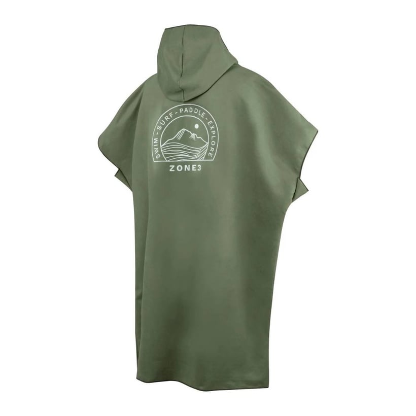 Zone3 Microfiber Poncho Green White
