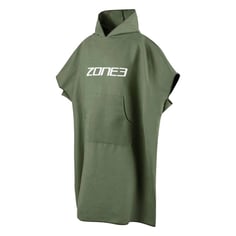 Poncho Zone3 Microfibra Verde e Branco