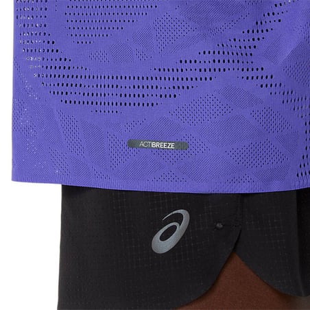 Camiseta Asics Metarun Sem Mangas Roxa