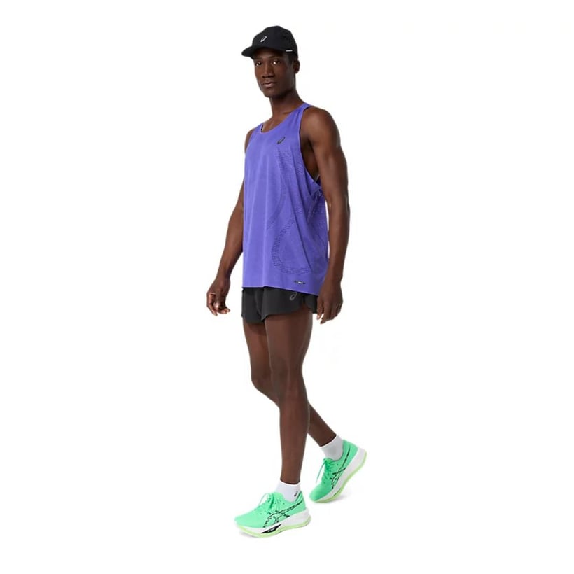Camiseta Asics Metarun Sem Mangas Roxa