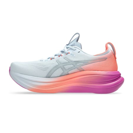 Asics Gel-Nimbus 28 Laufschuhe Grau Rosa SS26 Damen