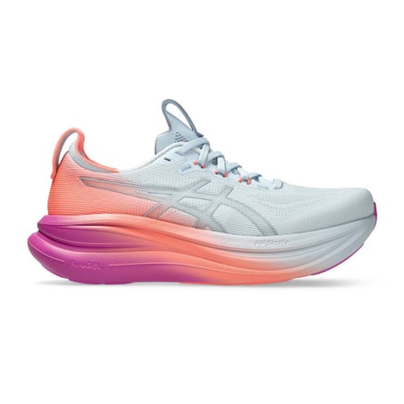 Zapatillas Asics Gel-Nimbus 28 Gris Rosa SS26 Mujer