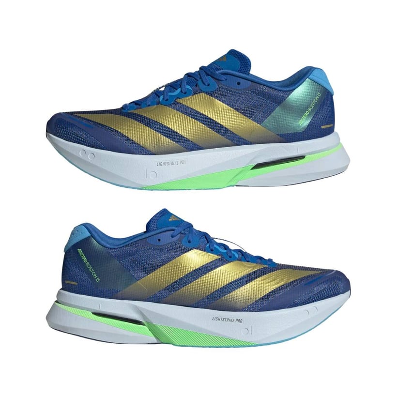 Chaussures Adidas Adizero Boston 13 Bleu Doré SS26