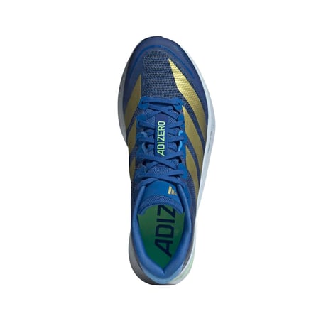 Adidas Adizero Boston 13 Shoes Blue Gold SS26