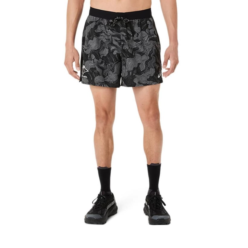 Pantaloncini Asics Fujitrail Nero Grigio