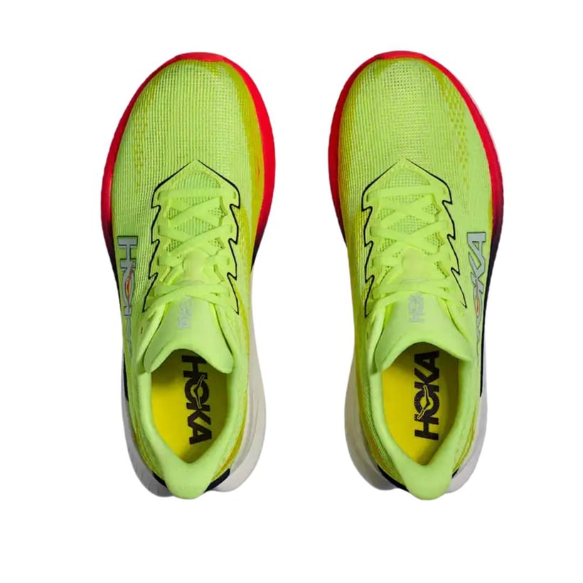 Ténis Hoka Mach X 3 Verde Vermelho SS26 Mulher