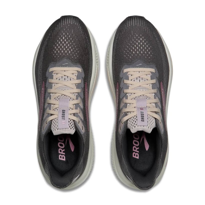 Zapatillas Brooks Ghost 17 Gris Rosa SS26 Mujer