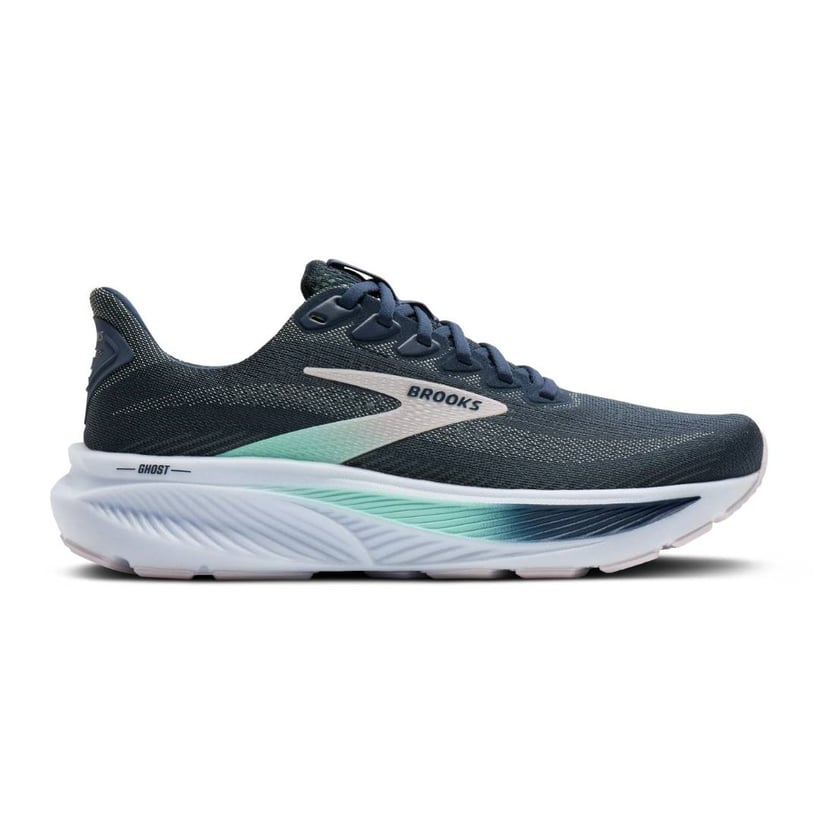 Ténis Brooks Ghost 17 Azul Rosa SS26 Mulher