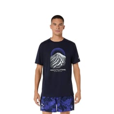 Camiseta Asics Fujitrail SS Preto Roxo