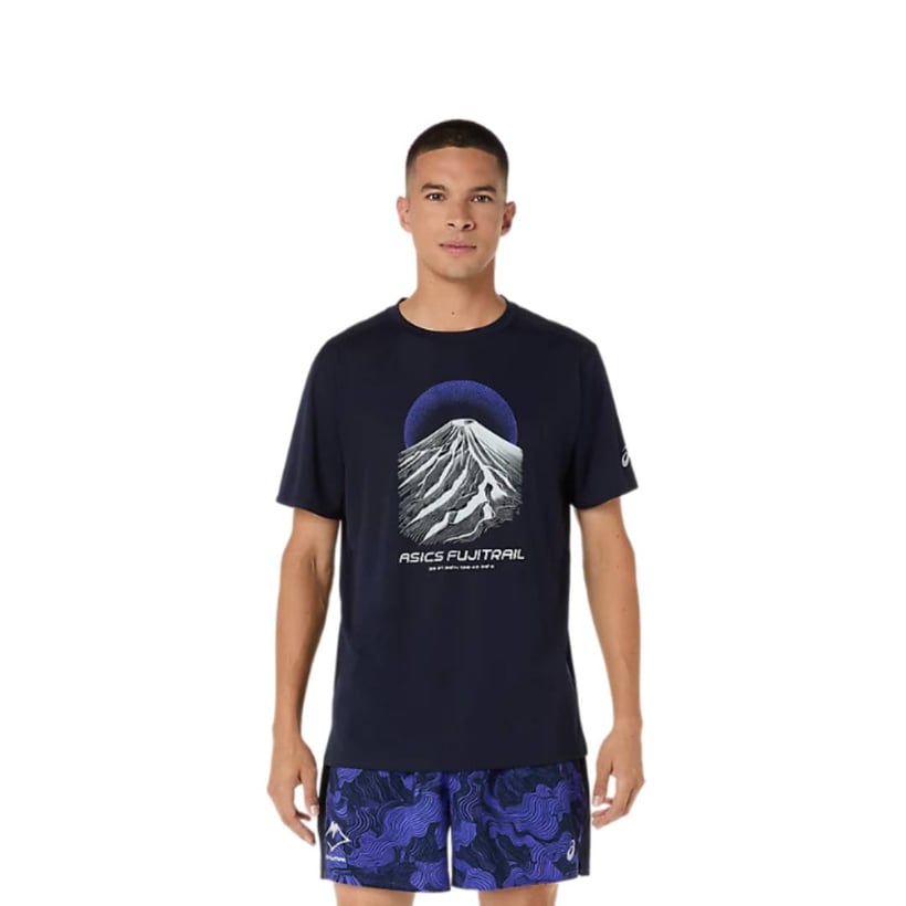 Camiseta Asics Fujitrail SS Negro Morado