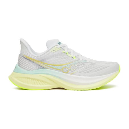 Zapatillas Saucony Endorphin Speed 5 Blanco Amarillo SS26 Mujer