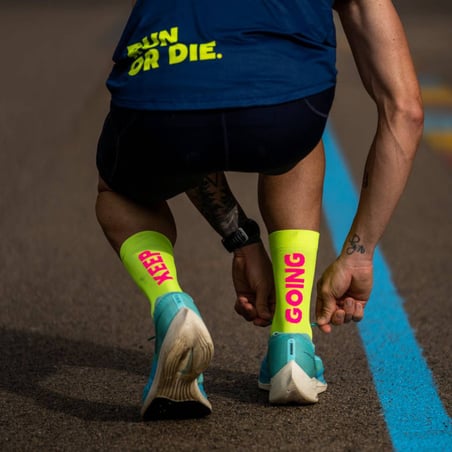Calcetines Sporcks Keep Going Amarillo Rosa